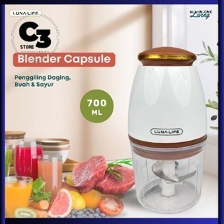 Blender Mini Portabel 700ml MFP7 LUNA LIFE MFP-7 4 blade Processor Chopper // MINI FOOD LUNA MFP7
