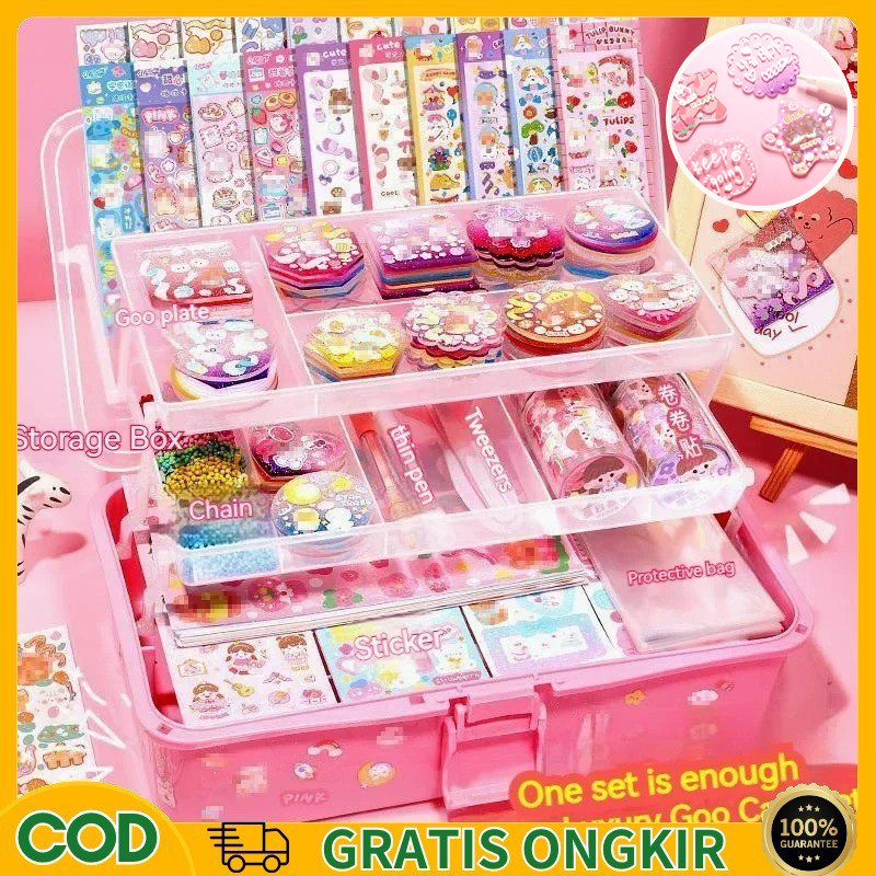 

Stiker Set Lucu Anak Hadiah DIY Gantungan Kunci DIY Bahan Kotak Penyimpanan Tangan Bahan Akun