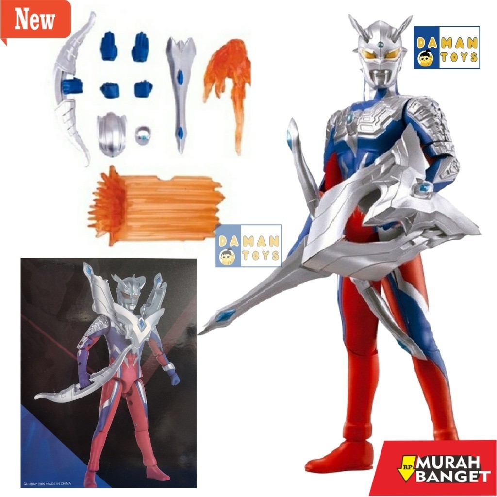Mainan princess chibi figure yg lagi viral- S.H.Figure Ultraman Zero Ultimate Armor Set "Ultraman Ze