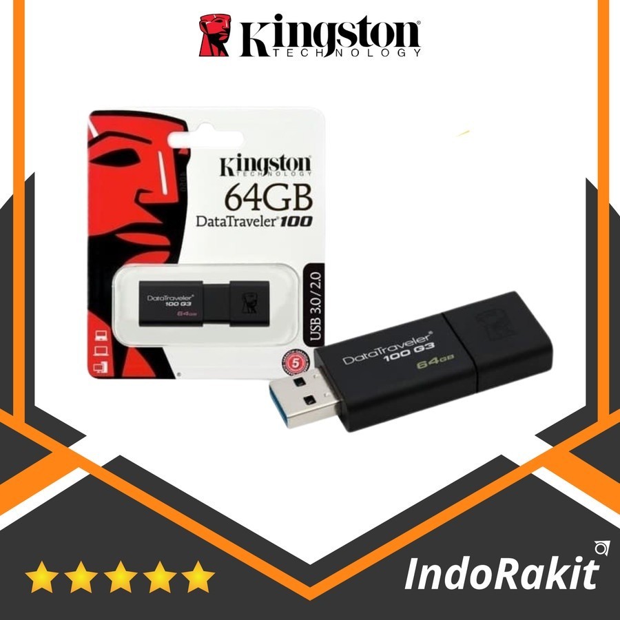 Kingston Flashdisk 64GB DT100 G3 USB 3.0 - Original
