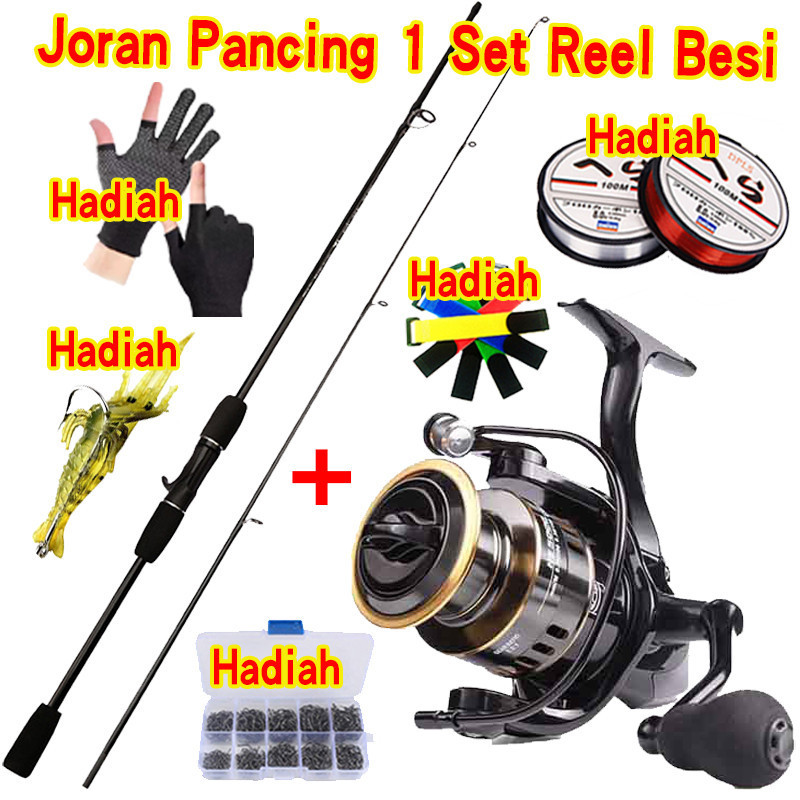 promo besar pancing 1 set lengkap kuat/joran pancing 1 set murah/Set Alat Pancing Murah Pancing 1 Se