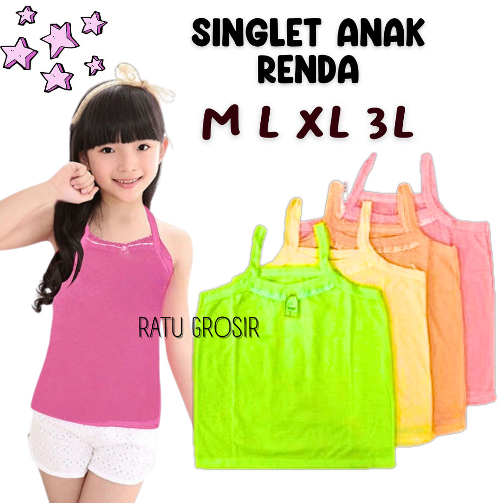 Kaos Singlet RENDA Wanita Anak Remaja Dewasa