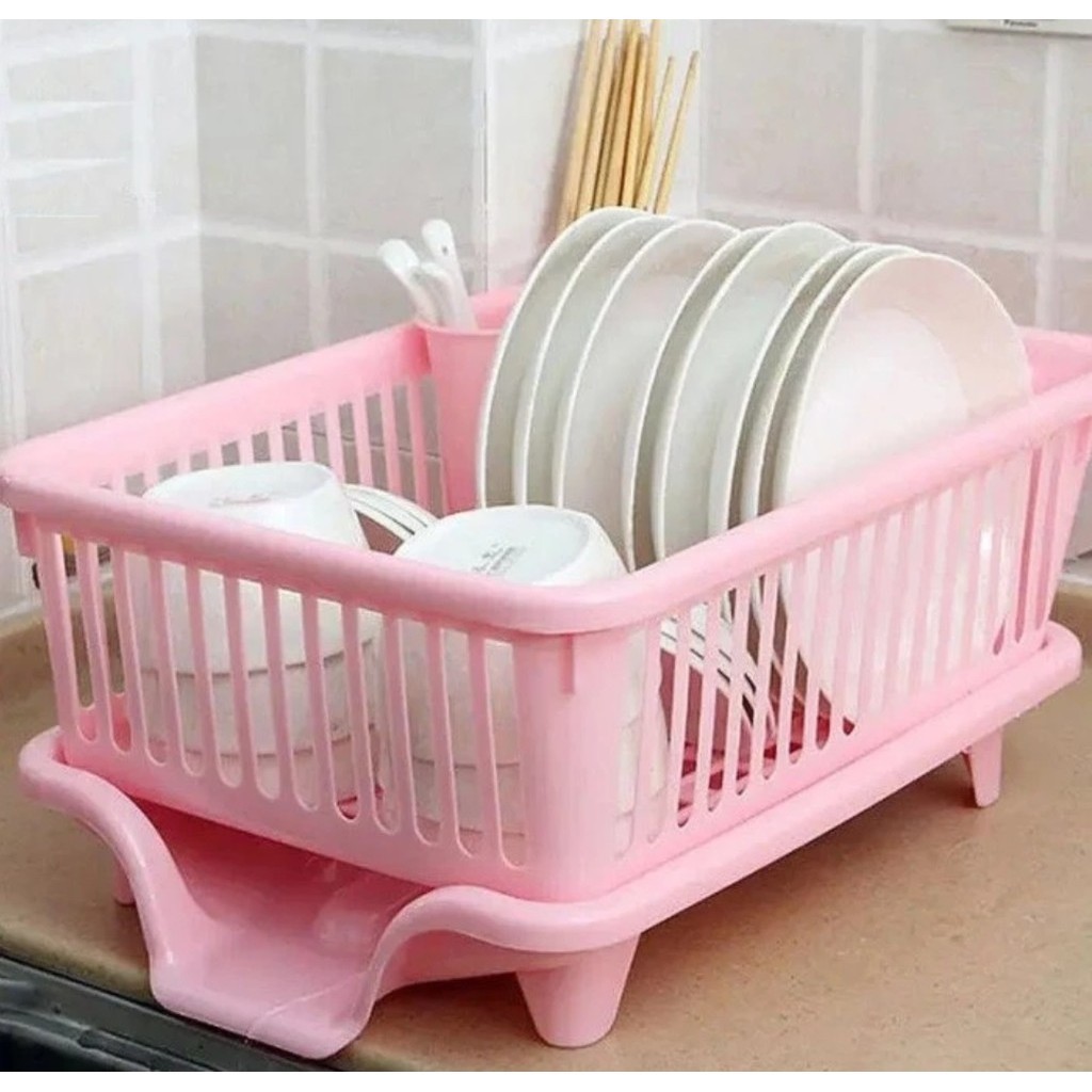 Rak Wastafel Cuci Piring plastik Rak Piring Mini Rak Piring Susun Plastik