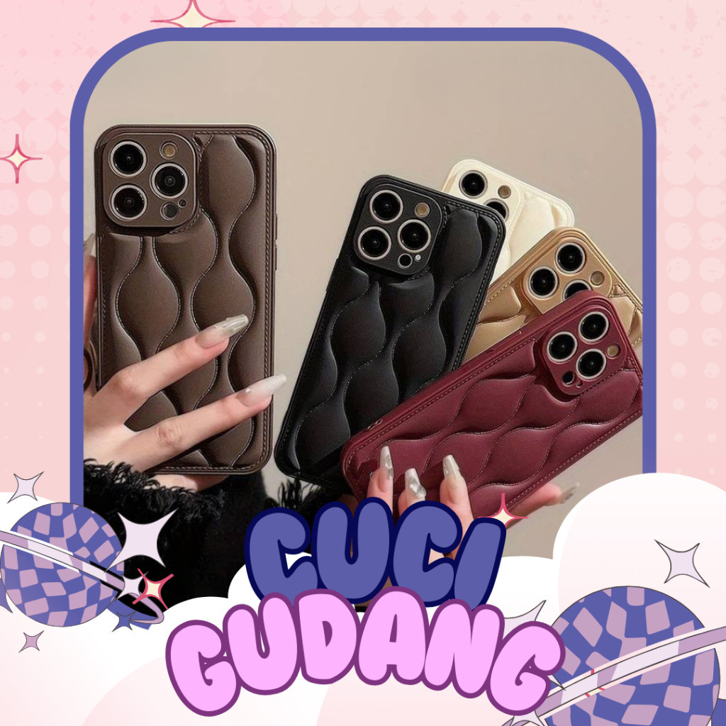 [CUCI GUDANG] Puffy wave case for iphone 14 pro max