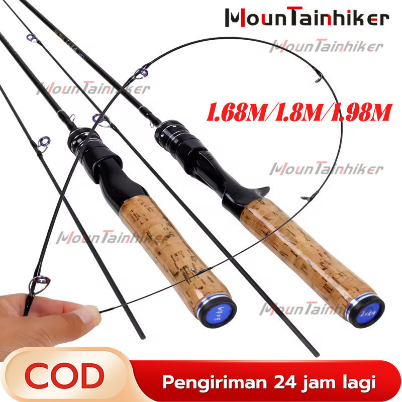 Joran Pancing Captain Rhino GS Carbon 165-198Cm Action 8-17Lb Marit Premium Ring Guide joran pancing