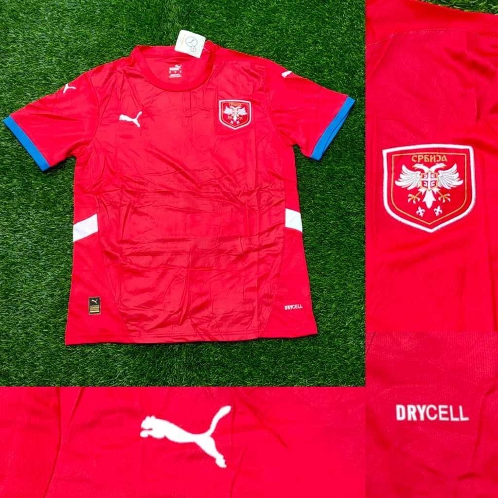 JERSEY BOLA MEDIOKER SERBIA HOME PIALA EROPA 2024 GRADE ORI IMPORT