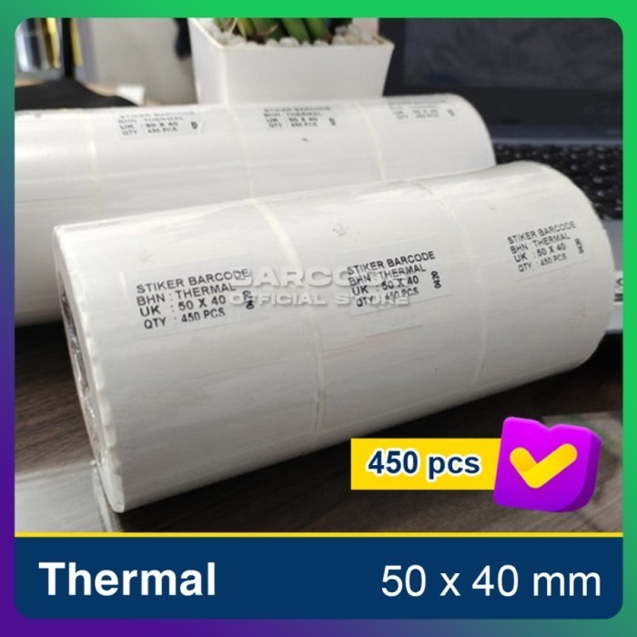 

Label Stiker Termal 50x40mm / 50 x 40 / 50x40 mm 1 Line (1 Slop) -TMA56