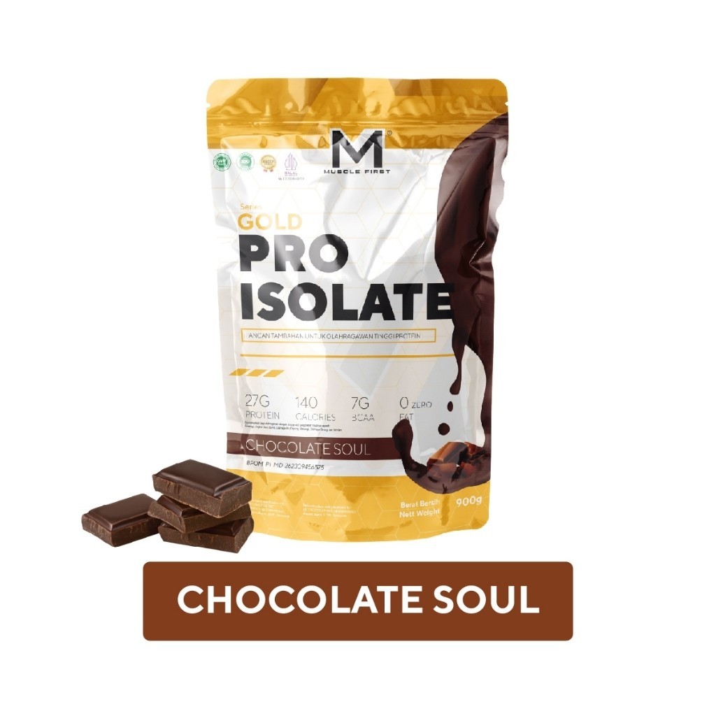 Muscle First Gold Pro Isolate 2lbs 900 gram Susu Whey Protein Isolate WPI Diet Suplemen Gym Fitness