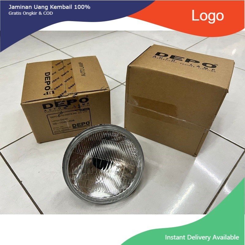 Reflektor Lampu Depan DEPO H4 ORIGINAL Taiwan 5inch bagus