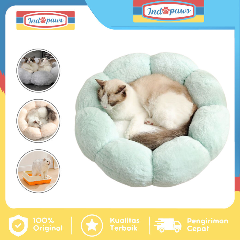 Kasur Kucing Bunga - Kasur Anjing Bunga - Tempat Tidur Kucing - Kasur Kucing - Tempat Tidur Kucing B