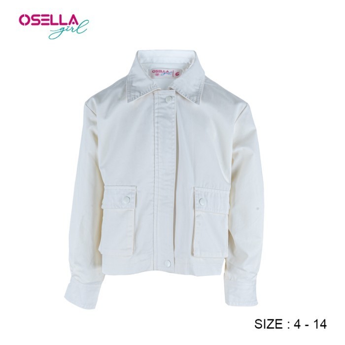 Osella Kids Cargo Jacket In Light Beige 2361400488 | Jaket Kargo Anak Perempuan