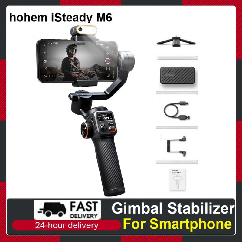 Hohem iSteady M6 3-Axis Smartphone Gimbal Stabilizer for iPhone 15/14/13/12/11 Series Huawei Mate 60