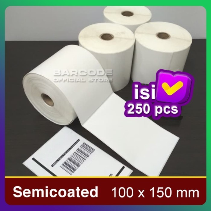 

Label Semicoat 100x150mm / 100 x 150 / 100x150 mm Isi 250 Pcs (1 Slop) -TMA56