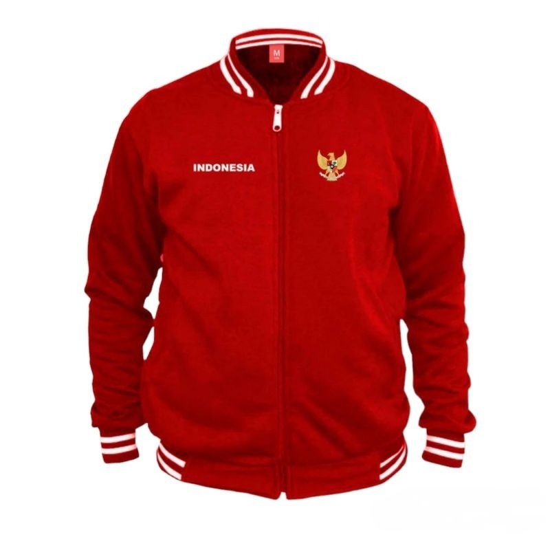 JACKET VARSITY BASEBALL TIMNAS INDONESIA / VARSITY PREMIUM FREE CUSTOM// PRODUK MURAH PROMO SALE