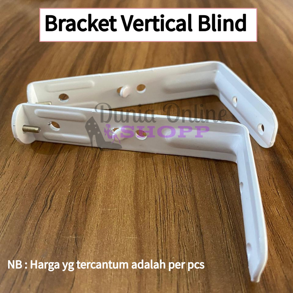 Dunia Online Shopping - Bracket Vertical Blind / Kaki Rel Vertical Blind Putih Bahan Tebal