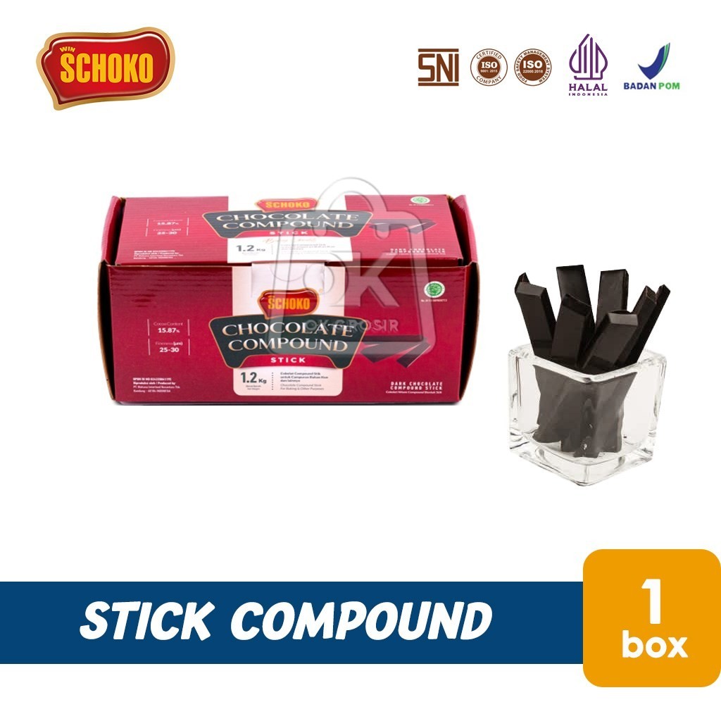 

Coklat Stik Schoko Dark Chocolate Compound Stick (1 Box)