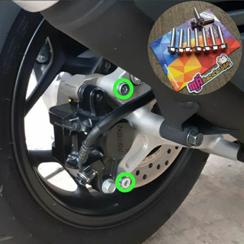 Baut breket kaliper belakang vario 160 pcx 150 160 stainless