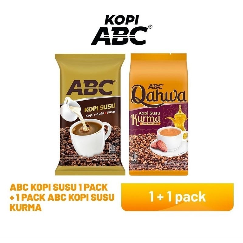 

ABC Kopi Susu 1 Pack + 1 Pack ABC Susu Kurma