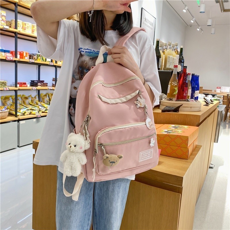 Tas Punggung Wanita Ransel Gaya Mori Tas Sekolah SMA dan Kuliah Tas Ransel Lucu Harajuku Korea  tas 