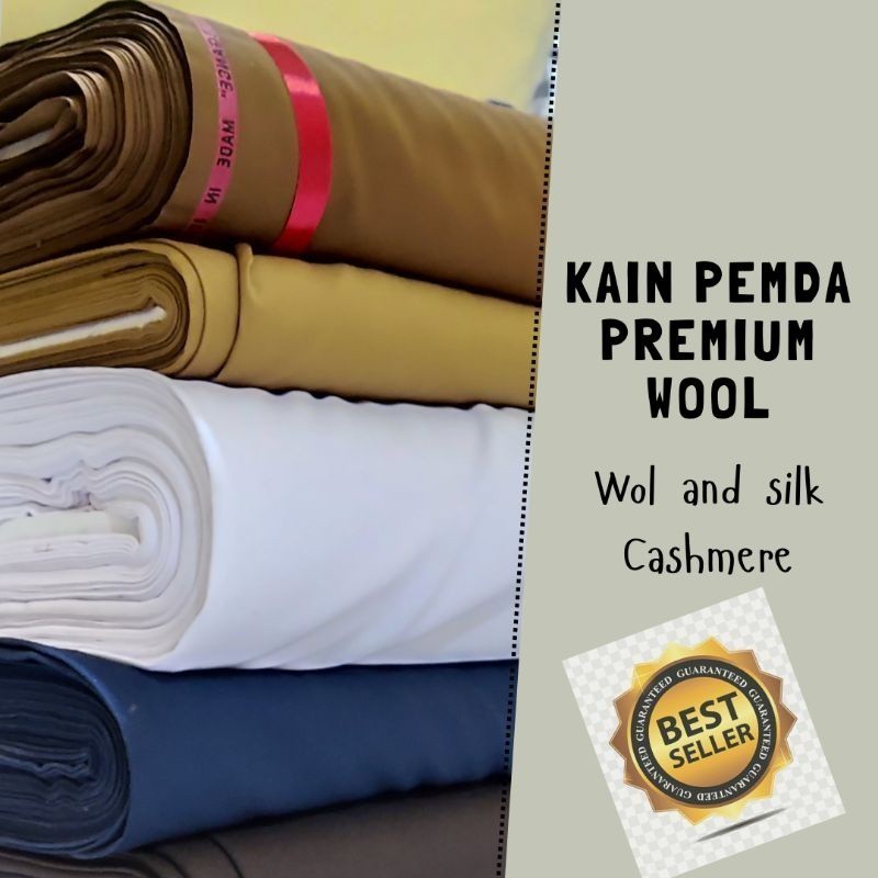 Kain pemda khaki premium wool bahan baju seragam dinas kain PNS PDH ASN