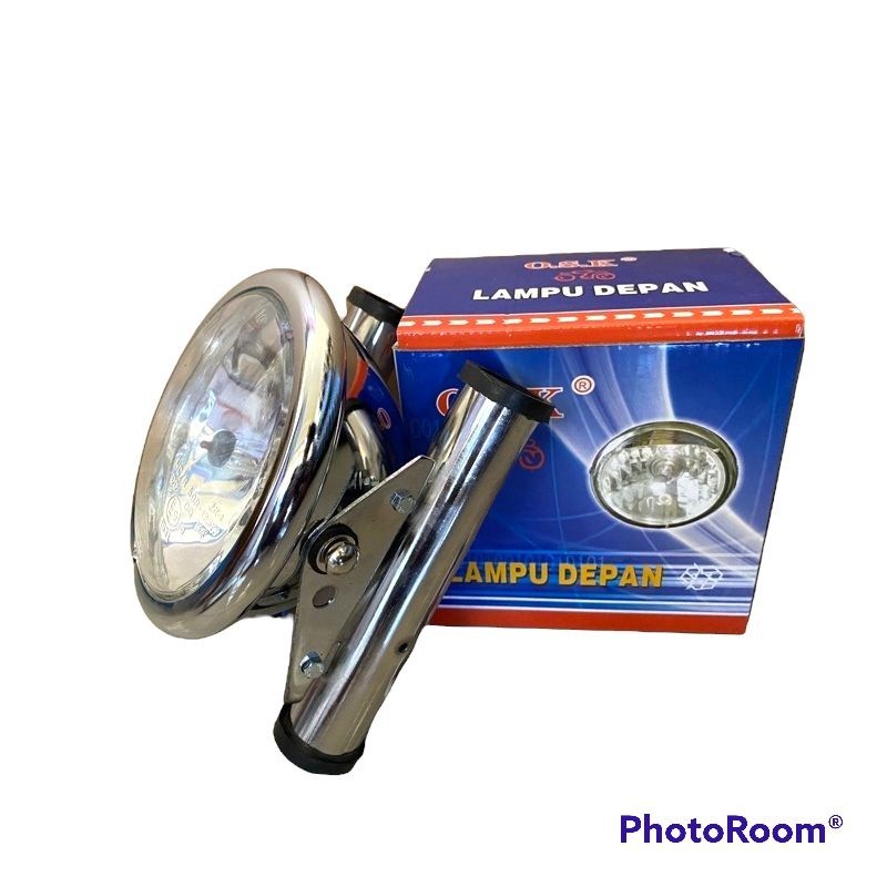 LAMPU DEPAN PESEK JUTE KACA BENING BATOK CHROME  MURAH