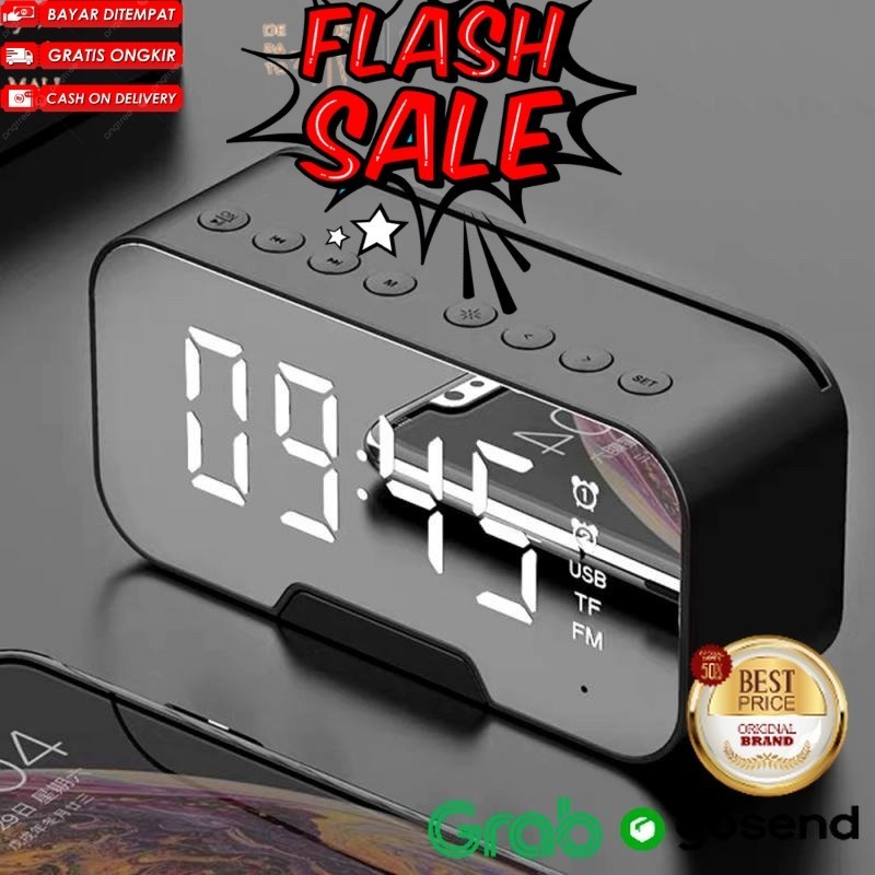 Speaker Mini Bluetooth + Radio FM + Jam Meja + Jam Weker Digital DD