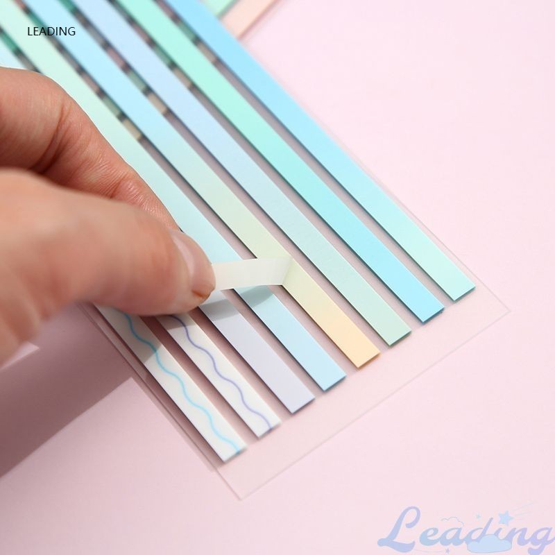 

Stiker Memo berperekat Sticky Notes Stiker Indeks Kombinasi Semi-transparan Catatan Warna-warni-Le