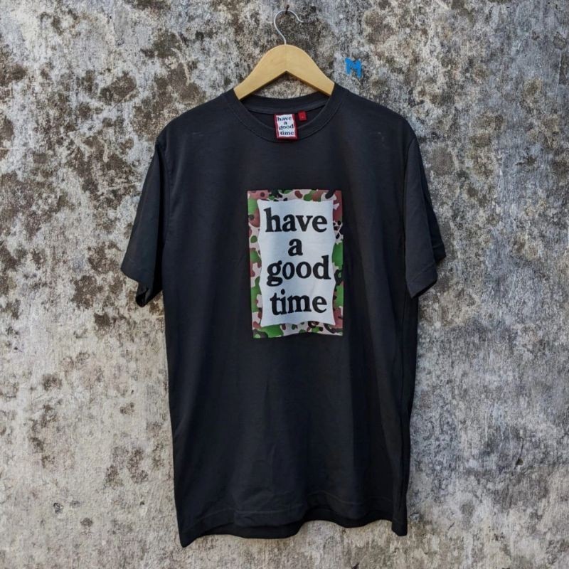 Have A Good Time Tshirt Camo Black