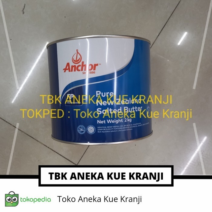 

TERJUAL Butter Anchor Salted 2 kg/New Zealand/mentega/bahan kue/cake/cookies - 1 pcs