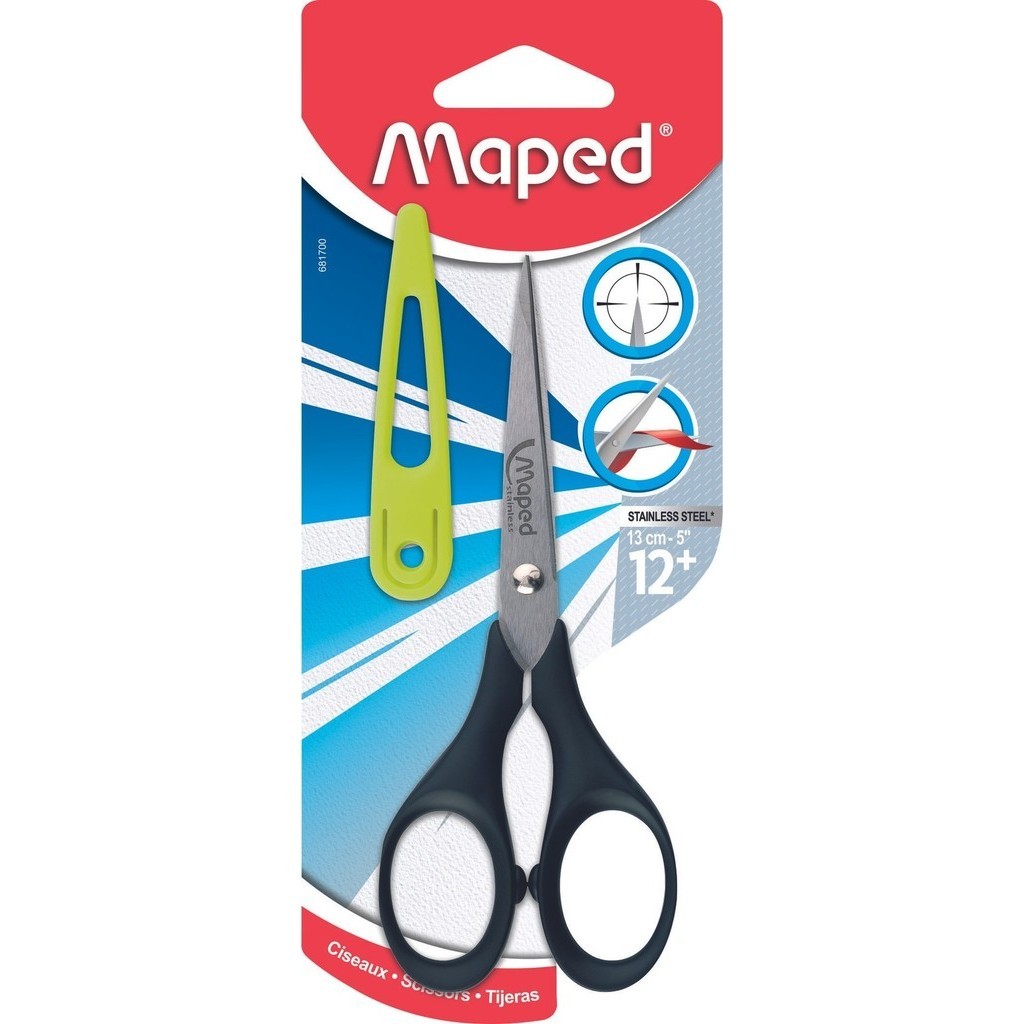

Maped Gunting Ujung Lancip (Pointed) dengan Tutup (Cap) 13 cm