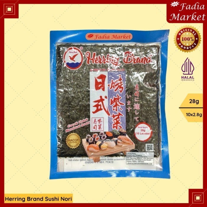 

Herring Brand Sushi Nori Rumput Laut 28g 10x2.8g