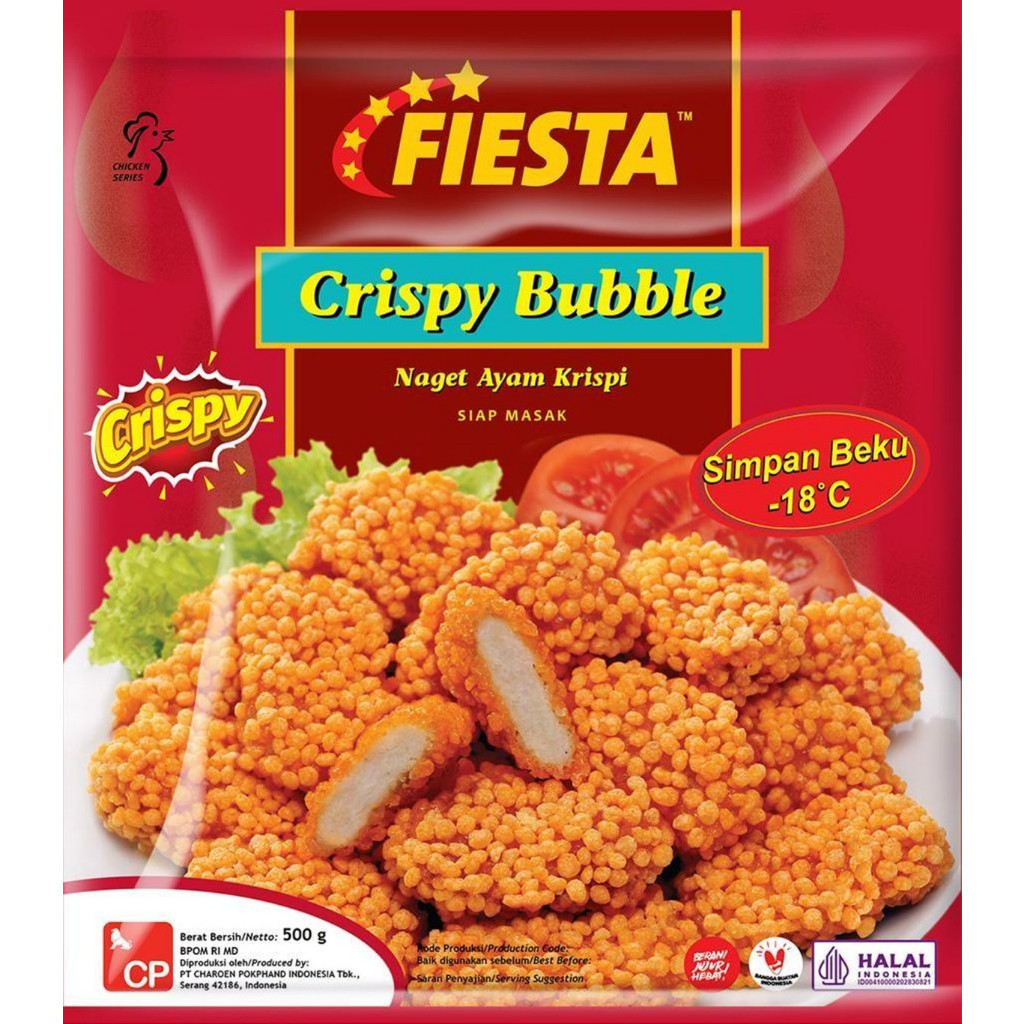 

FIESTA CHICKEN NUGGET CRISPY BUBBLE 500G (KHUSUS MEDAN)