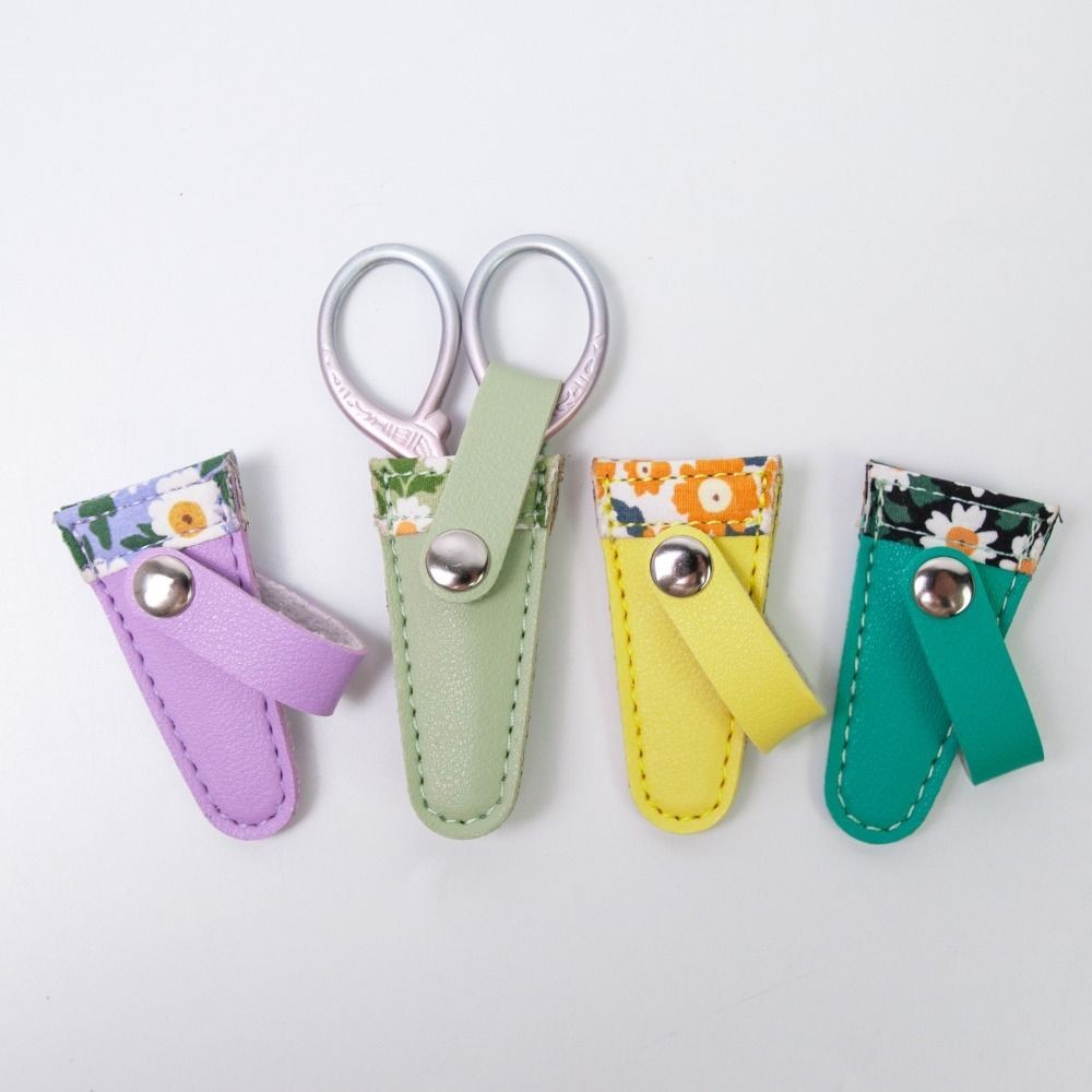 

Embroidery Scissors Sheath PU Leather Scissors Protective Cases Dead Skin Tweezers Cap Household Sewing Tools