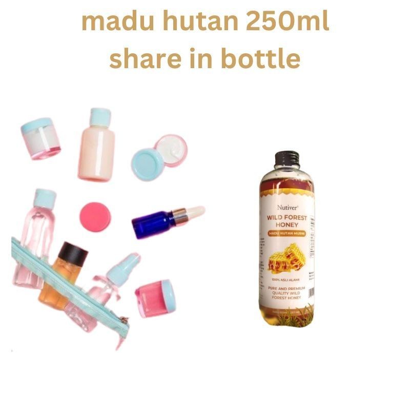 

SHARE IN BOTTLE 250 ML | MADU HUTAN MURNI 100% MADU HUTAN UKURAN 500ML WILD FOREST HONEY RAW NATURAL ASLI MADU HUTAN | TKS