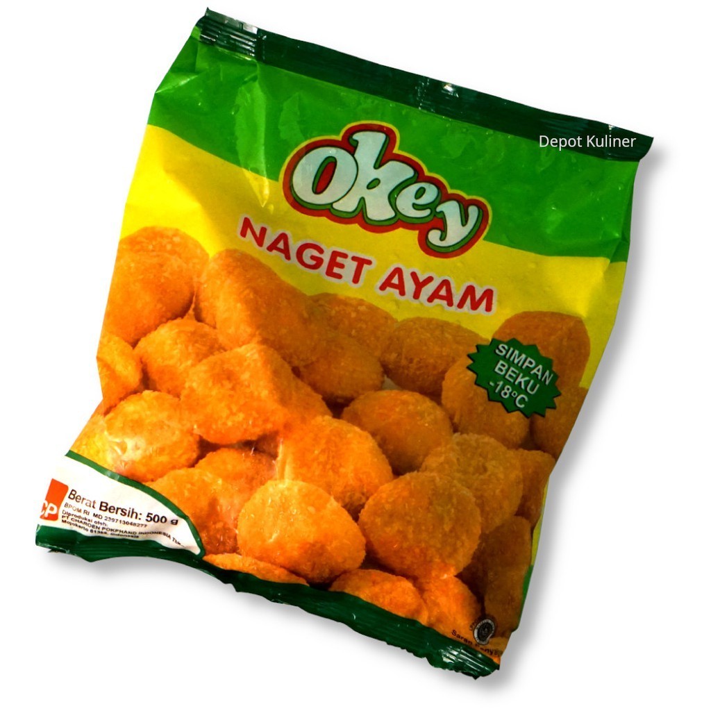 

Nugget Ayam / Nuget Ayam Bulat / Chicken Naget Coin isi 500 Gram Merk Okey