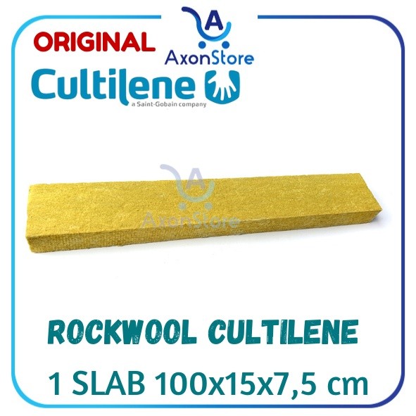 1 Slab Rockwool Cultilene Media Semai Hidroponik rock wool 100 15 7,5