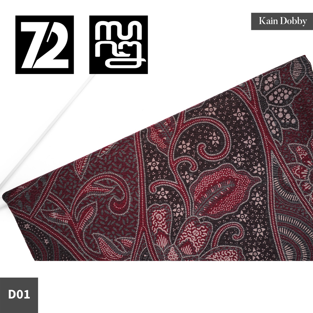 KAIN BATIK PREMIUM Bahan Dobby Kembang Bali Warna Hitam Merah 724980 Cap 72  Jarik Jarit Samping Keb