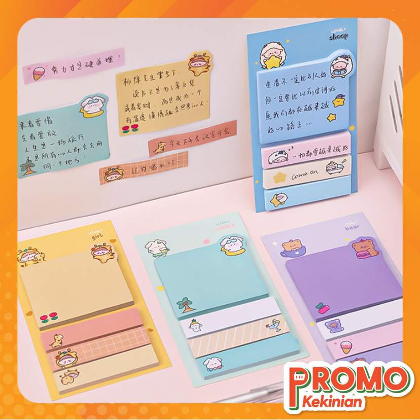 

Promo Kekinian - S6248 Paper Sticky Notes Cute Animal / Aesthetic Sticky Notes Animal Lucu