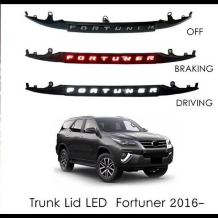 TRUNK LID TRUNKLID ALL NEW FORTUNER LAMPU LED 2016 - 2020