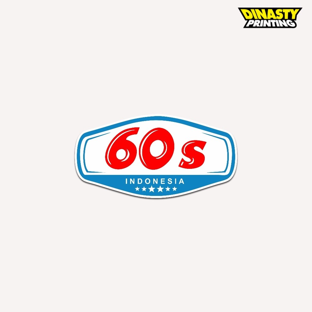 STICKER PRINT CUT 60s INDONESIA CLASSIC MOTOR INDONESIA