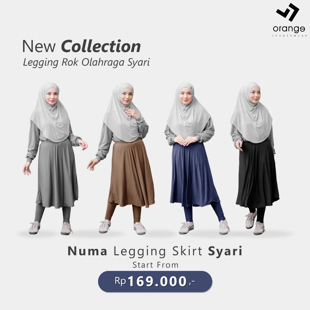 AV47UI Legging Rok Panjang Syari Olahraga Wanita Numa Skirt Sport