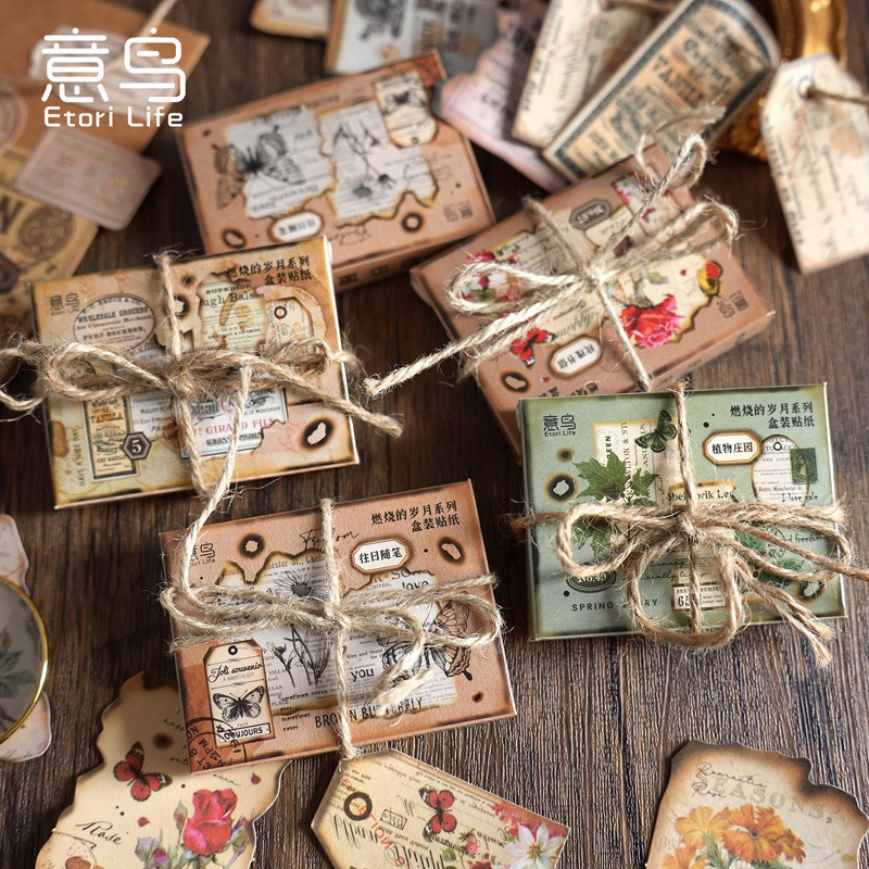 

Journamm.id Paket Bahan etori Stiker DIY Buku Panduan Tanaman Kupu-kupu Mawar Seri Tahun Terbakar 40 Buah