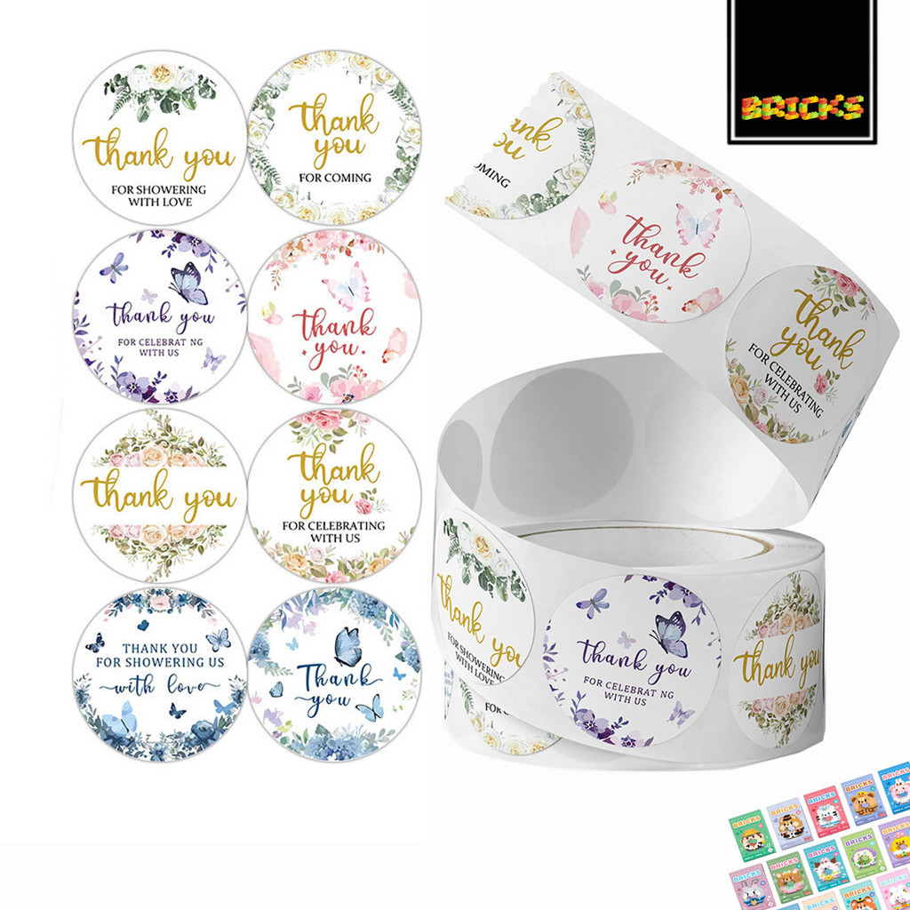 

Stiker Label Thank You / Sticker Roll 500 Pcs Ukuran 2,5 CM Stiker Bulat Untuk Tempel di Packaging