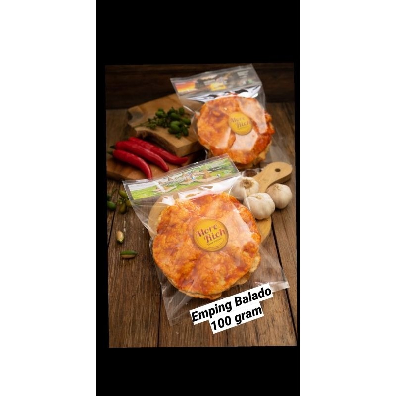 

Emping Melinjo Balado Pedas 100g More Rich Snack Food Factory