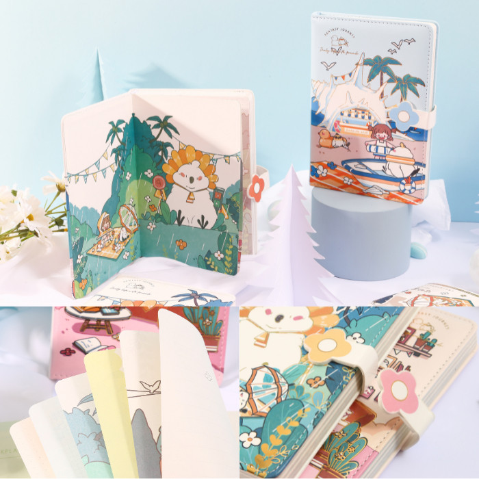 

Magnetic Notebook Daily Life / Buku Diary PU Leather Buku Tulis 6272