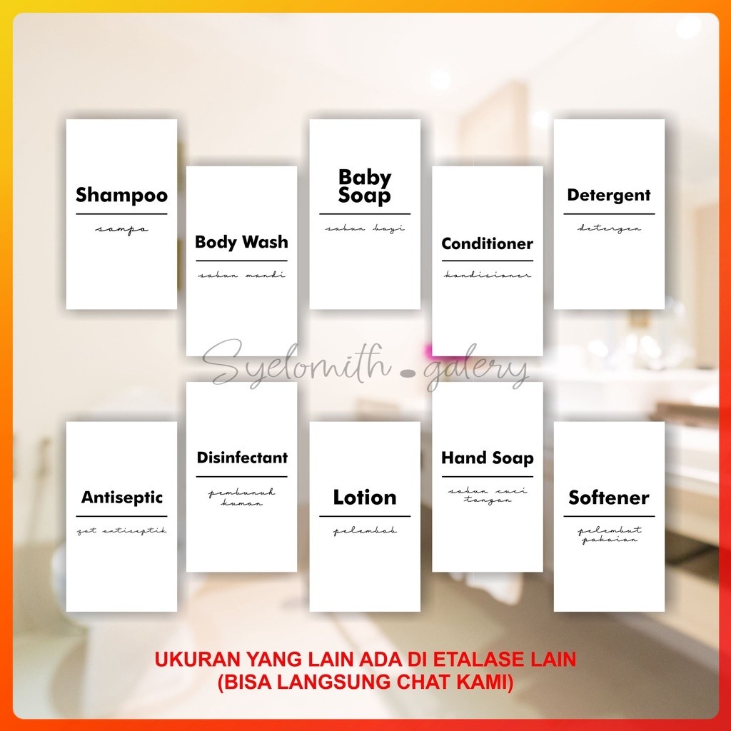 Stiker Label Botol Sabun Cair Best Seller Label Waterproof - Stiker Laundry - Stiker Botol Waterproo