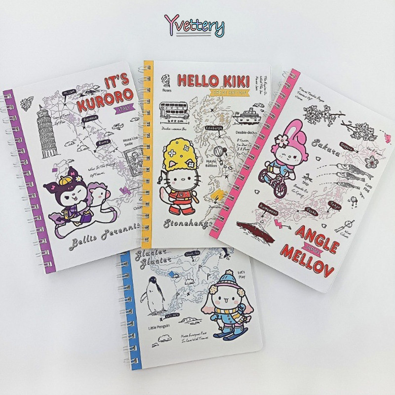 

COD❤️ Buku Koil Kartun Notebook Sanrio Buku Gadis Imut Hati Hati A5 Buku Catatan Longgar-yy