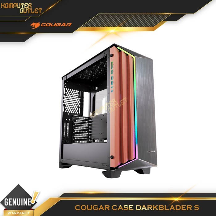 Cougar DarkBlader S ARGB Full Tower Casing Komputer Case with Ultimate Cable Management and Dazzling