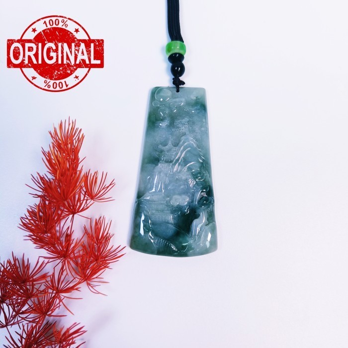 (GRADE A JADEITE BURMESE) (ONLY 1 PCS PER MODEL) Kalung Feicui Grade A Giok Asli Batu Jadeite Berser