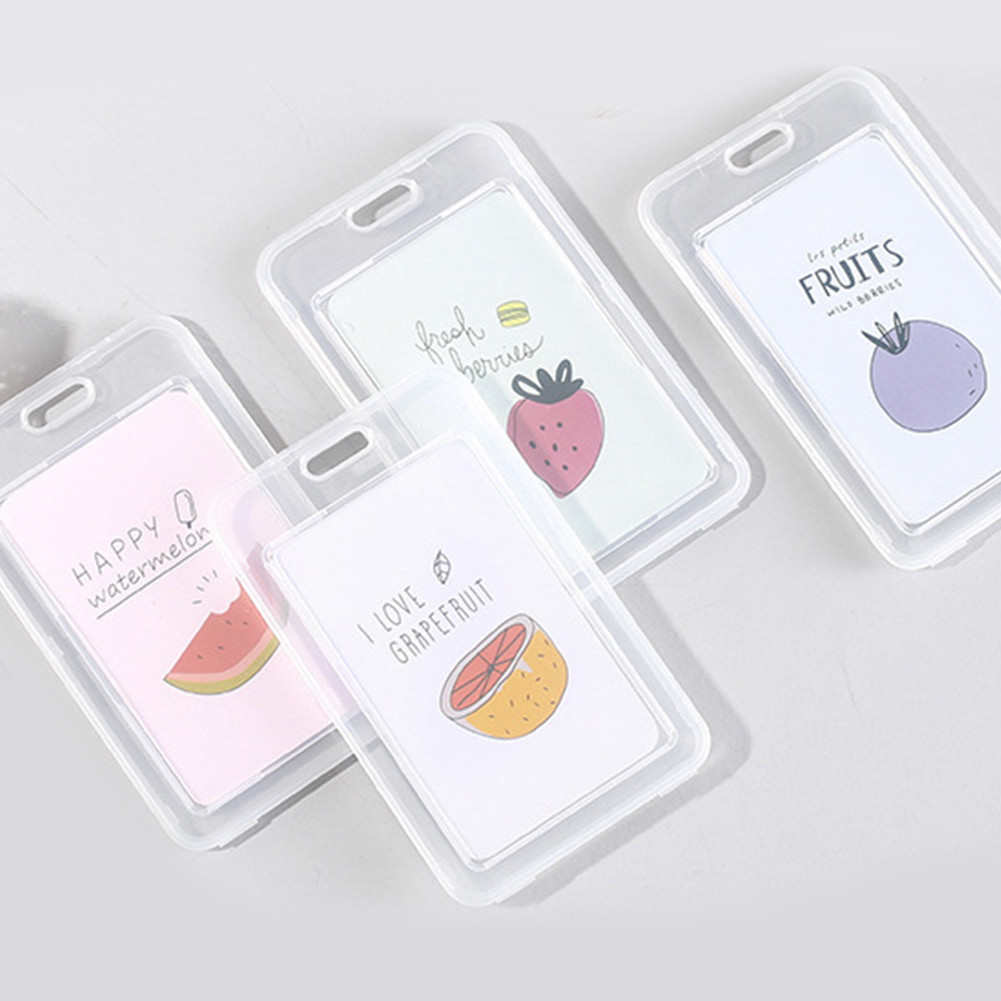 

Work ID Card Holder Case Pouch Cartoon Cute Kids Bus Card Wallet Travel Men Women Bank Card Protection Cover Bag Box